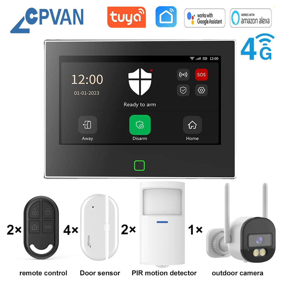 Home Alarm System Wireless WiFi 4G