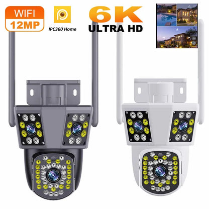 كاميرا خارجية 6K 12MP WiFi تقريب 8X