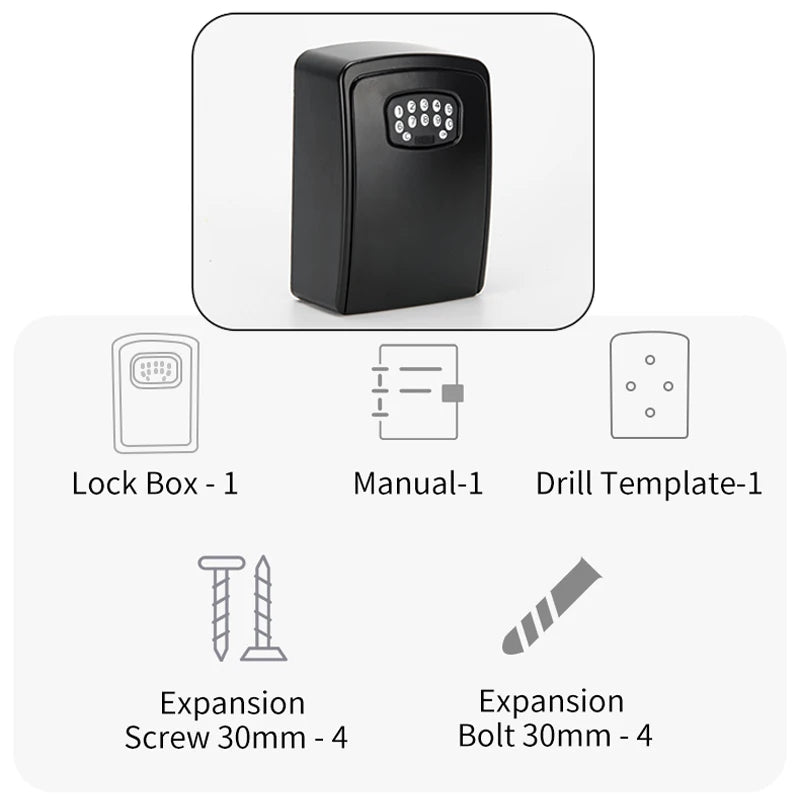 Fingerprint or Password Safe Key Box Bluetooth Storage Lock