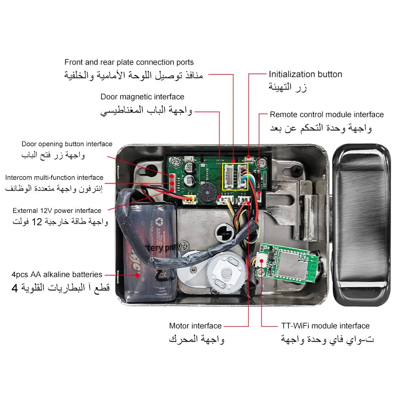 بوابة خارجية مقاومة للماء ببصمة الإصبع ورمز المرور