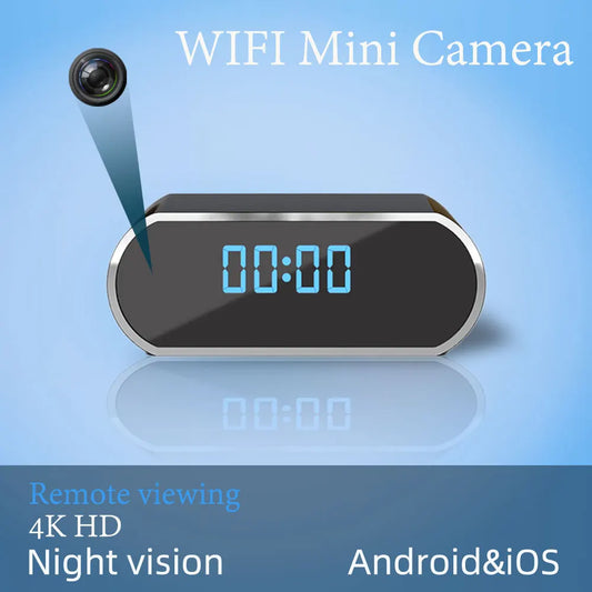 4K WiFi Mini Camera Full HD Clock Camera