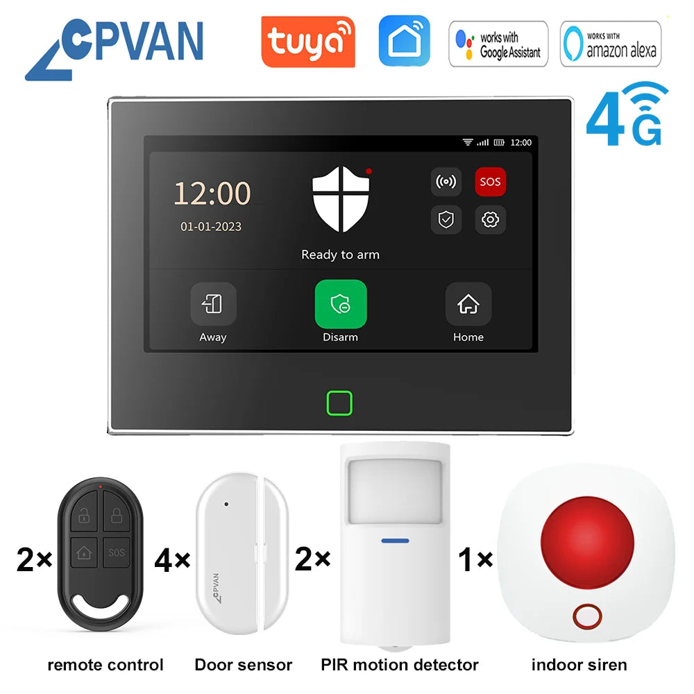 Home Alarm System Wireless WiFi 4G