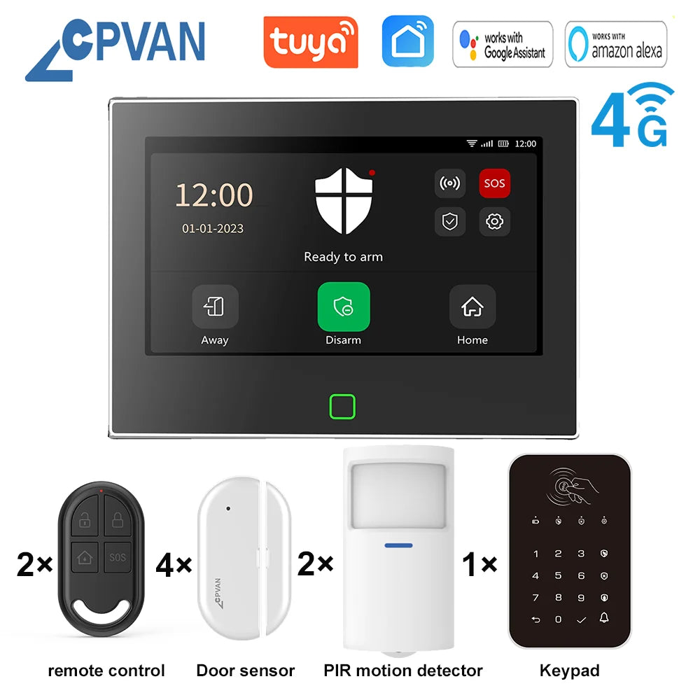 Home Alarm System Wireless WiFi 4G