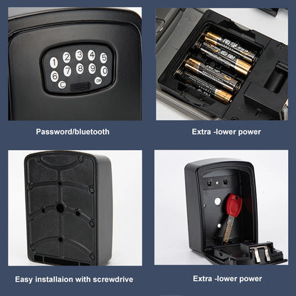 Fingerprint or Password Safe Key Box Bluetooth Storage Lock