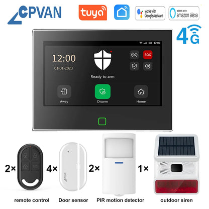 Home Alarm System Wireless WiFi 4G